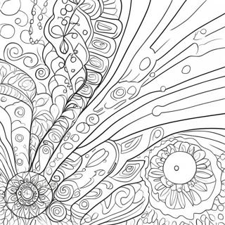 Colorful Drip Patterns Coloring Page | Drip coloring page