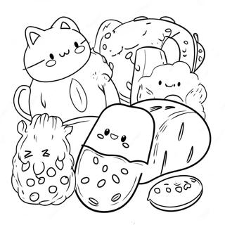 Cute Cat and Pickle Friends Coloring Page | Cats vs Pickles Collector's Sheet coloring page