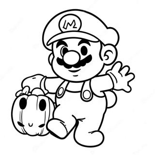 Mario Halloween Coloring Page | Mario Halloween coloring page