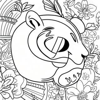 BYU Cougars Logo Coloring Page | BYU coloring page