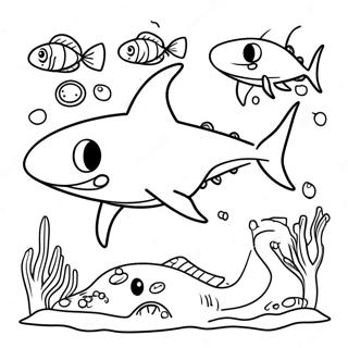Shark Adventures Coloring Page | Shark Adventures coloring page
