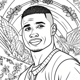 Jalen Hurts Coloring Page | Jalen Hurts coloring page