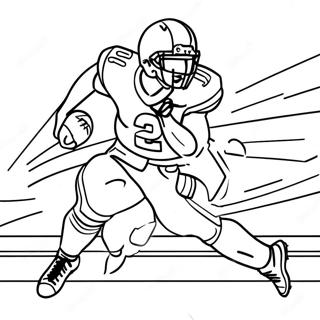 Dynamic Jalen Hurts Running Coloring Page | Jalen Hurts coloring page