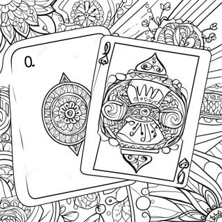 Playing Cards Coloring Page | Playing Cards coloring page