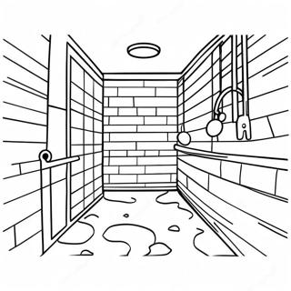 Fun Prison Cell Coloring Page | Prison coloring page