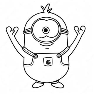 Kevin Minion Coloring Page | Kevin Minion coloring page
