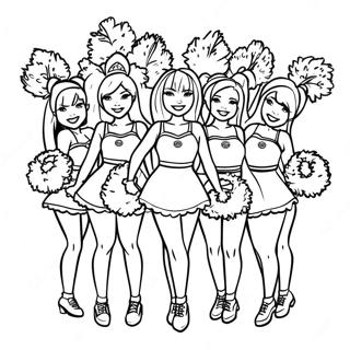New York Jets Cheerleaders Coloring Page | New York Jets coloring page