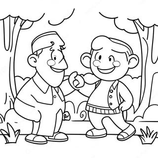 Friendly Neighbors Coloring Page | Community coloring page