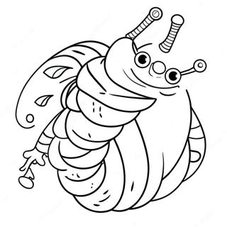 Larva Coloring Page | Larva coloring page