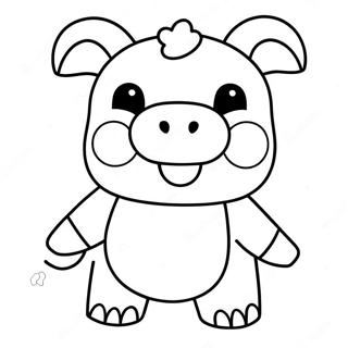 Roblox Piggy Coloring Page | Roblox Piggy coloring page