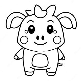 Creepy Roblox Piggy Coloring Page | Roblox Piggy coloring page