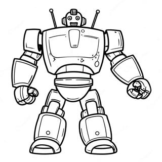Real Steel Fighting Robot Coloring Page | Real Steel coloring page