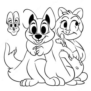 Classic Disney Characters Coloring Page | Disney 100 coloring page