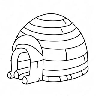Igloo Coloring Page | Igloo coloring page