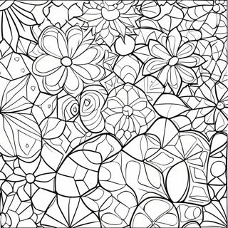 Tessellation Geometric Shapes Coloring Page | Tessellation Geometric coloring page