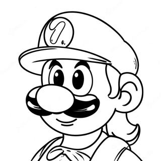 Mario Face Coloring Page | Mario Face coloring page
