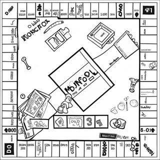 Monopoly Game Board Coloring Page | Monopoly coloring page