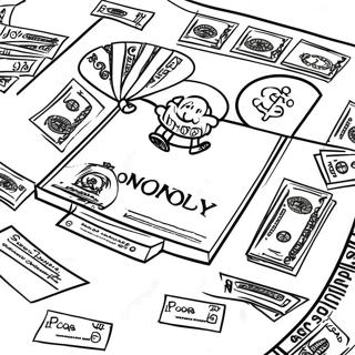 Monopoly Money Coloring Page | Monopoly coloring page