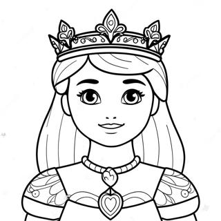 Royal High Roblox Flicka med Glittrande Krona Färgläggningssida | Kunglig Hög Roblox Flicka målarbild