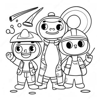 Fun Squad Coloring Page | Fun Squad coloring page