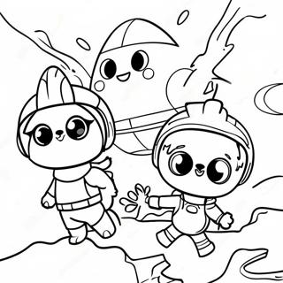 Adventurous Fun Squad Coloring Page | Fun Squad coloring page