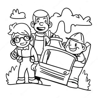 Turma Divertida Páginas para Colorir