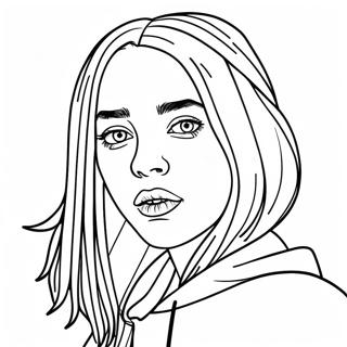 Billie Eilish Coloring Page | Billie Eilish coloring page