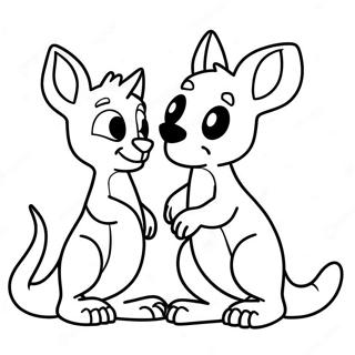 Kanga and Roo Coloring Page | Kanga and Roo coloring page