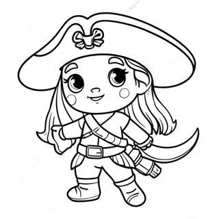 Uma in a Pirate Outfit Coloring Page | Uma Descendants coloring page