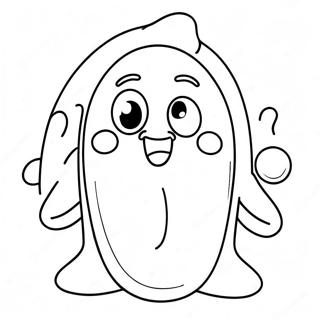 Cute Bloop Character Coloring Page | Bloop coloring page