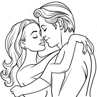 Sensual Couples Coloring Page | NSFW coloring page