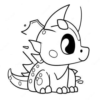 Cute Spike Coloring Page | Spike coloring page