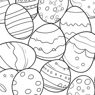 Colorful Easter Eggs Coloring Page | Easter for Toddlers coloring page