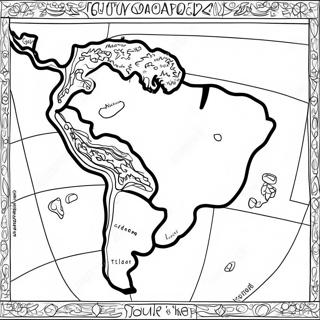 South America Map Coloring Page | South America coloring page