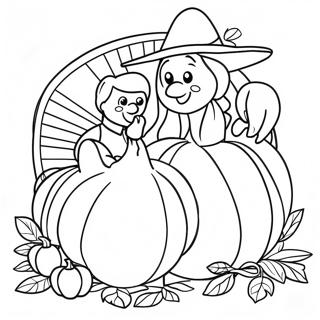 Thanksgiving Pilgrims Coloring Page | Pilgrims coloring page