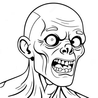 Creepy Mutant Zombie Coloring Page | Minecraft Mutant Mobs coloring page
