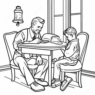 Norman Rockwell Coloring Page | Norman Rockwell coloring page