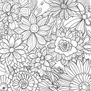 Full Page Floral Pattern Coloring Page | Full Page Pattern coloring page
