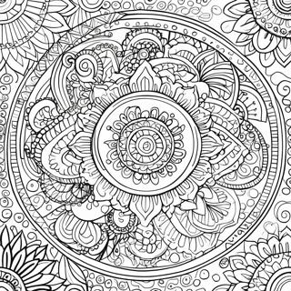 Intricate Mandala Pattern Coloring Page | Full Page Pattern coloring page