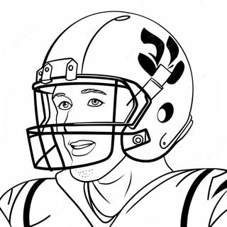 Bengals Football Player Coloring Page | Bengals coloring page