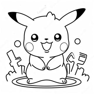 Among Us Pikachu Coloring Page | Among Us Pikachu coloring page