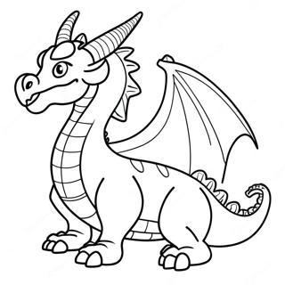 Dragon Coloring Page | Dragon for Adults coloring page