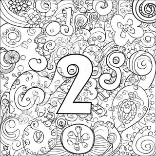 Colorful Numbers Coloring Page | Numbers coloring page