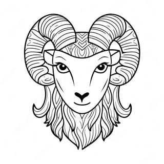 Ram Head Coloring Page | Rams coloring page