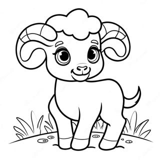 Cute Baby Ram Coloring Page | Rams coloring page
