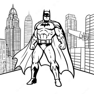 Batman in Gotham City Coloring Page | Batman Animated Series coloring page