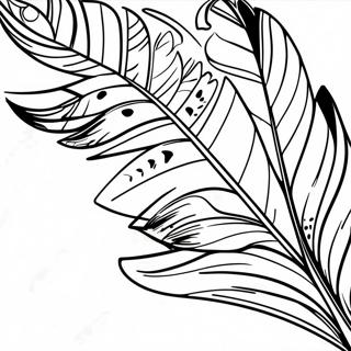 Colorful Turkey Feather Coloring Page | Turkey Feather coloring page