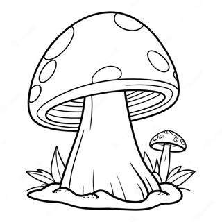 Cute Mushroom Coloring Page | Cute Mushroom coloring page