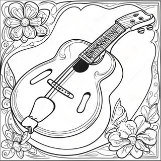 Mandolin Coloring Page | Mandolin coloring page
