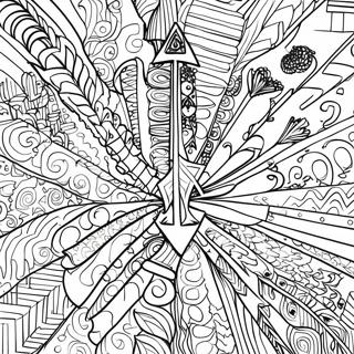 Colorful Arrow Patterns Coloring Page | Arrow coloring page